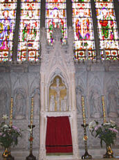 the altar window and tabernacle