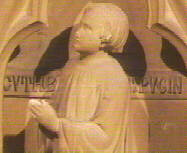 carving of Cuthbert as a child