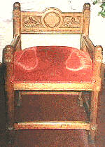 velvet covered chair