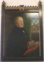 painting of J.Hardman senior, showing the Mercy Convent chapel through the window