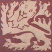 tile depicting a lion