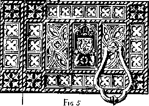 design for a door plate and knocker