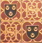 tiles showing H.Sharple's coat of arms