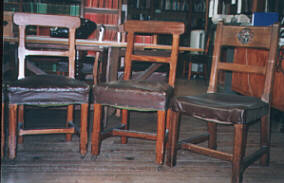 AWN designed chairs, in the library