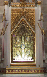 door to tabernacle where the host is kept