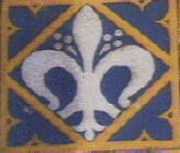 white fleur de lis tile